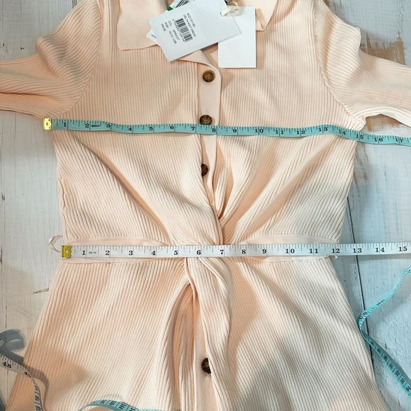 Significant Other Delta Knit Stretch Midi Cut Out Dress Apricot Size Large - Picture 11 of 12